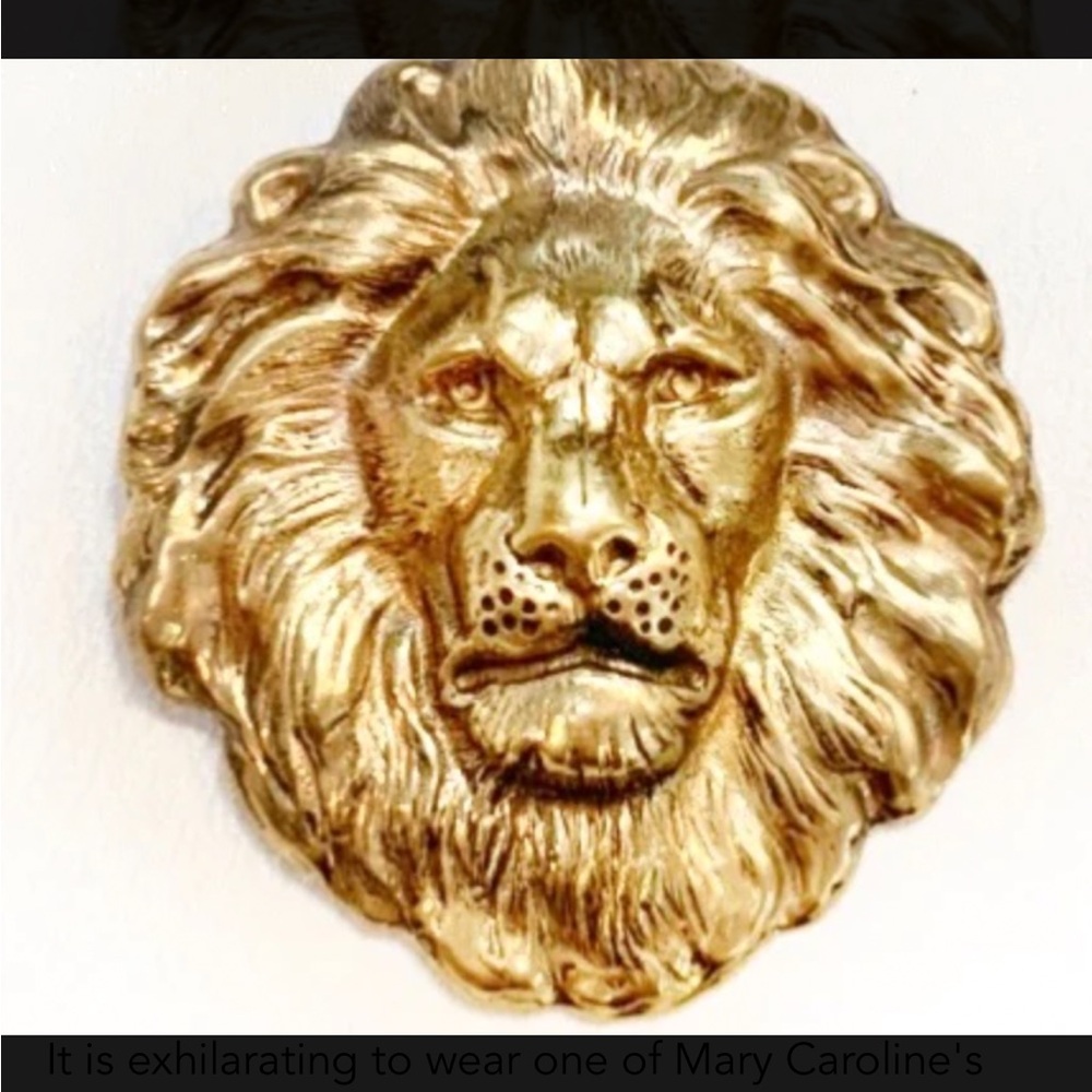 NWT Lion brass adjustable wrist cuff by Mary Caroline Spano Designs